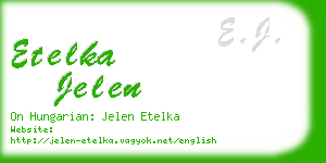 etelka jelen business card